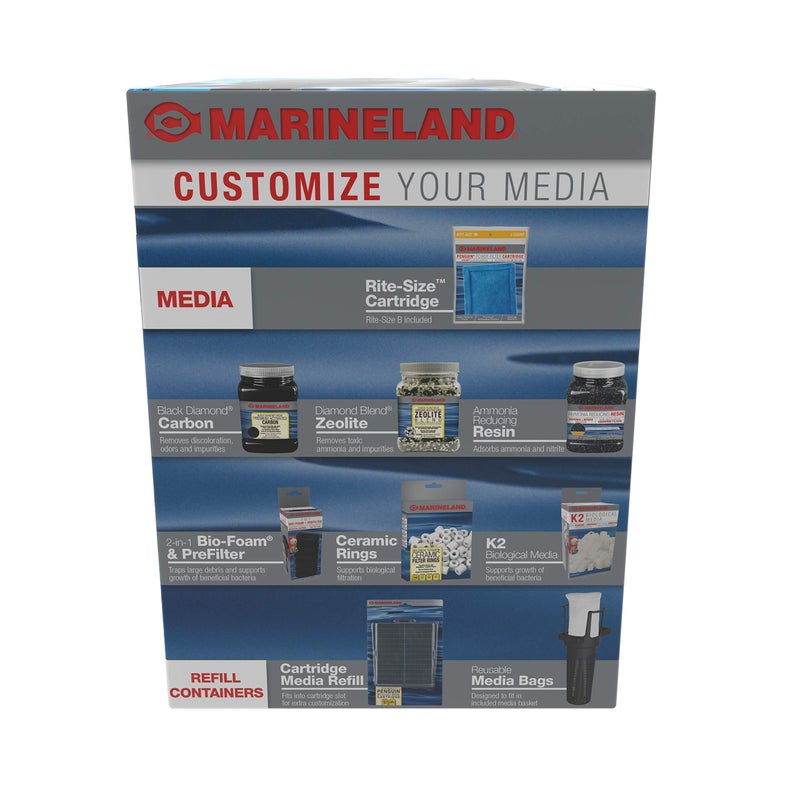 Marineland Penguin PRO 175 Power Filter, Multi-Stage Aquarium Filtration for Up to 30 Gallons - Image 4